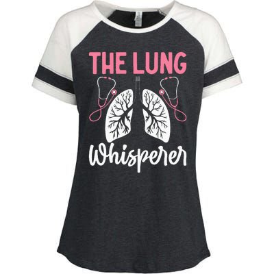 Rt Doctor Funny Respiratory Therapist The Lung Whisperer Enza Ladies Jersey Colorblock Tee