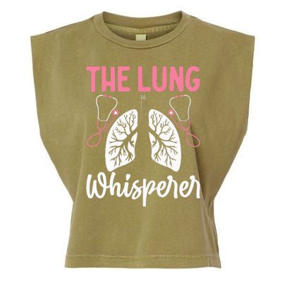 Rt Doctor Funny Respiratory Therapist The Lung Whisperer Garment-Dyed Women's Muscle Tee