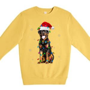 Rottweiler Dog Family Matching Santa Rottweiler Christmas Premium Crewneck Sweatshirt