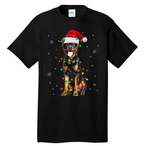 Rottweiler Dog Family Matching Santa Rottweiler Christmas Tall T-Shirt