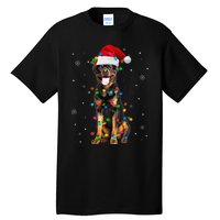 Rottweiler Dog Family Matching Santa Rottweiler Christmas Tall T-Shirt