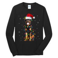 Rottweiler Dog Family Matching Santa Rottweiler Christmas Tall Long Sleeve T-Shirt