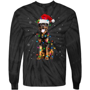 Rottweiler Dog Family Matching Santa Rottweiler Christmas Tie-Dye Long Sleeve Shirt