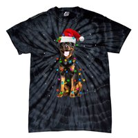 Rottweiler Dog Family Matching Santa Rottweiler Christmas Tie-Dye T-Shirt