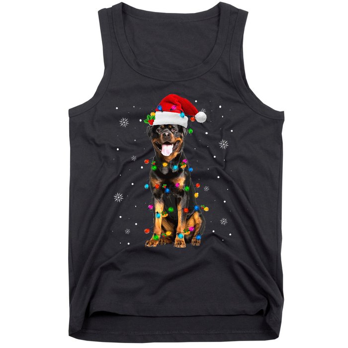 Rottweiler Dog Family Matching Santa Rottweiler Christmas Tank Top