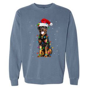 Rottweiler Dog Family Matching Santa Rottweiler Christmas Garment-Dyed Sweatshirt