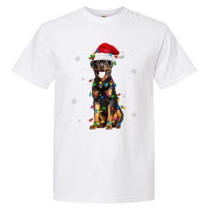 Rottweiler Dog Family Matching Santa Rottweiler Christmas Garment-Dyed Heavyweight T-Shirt