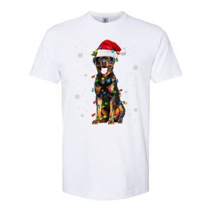 Rottweiler Dog Family Matching Santa Rottweiler Christmas Softstyle CVC T-Shirt