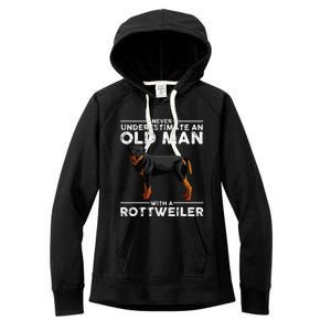 Rottweiler Designs For Dad Grandpa Rottie Lovers Women's Fleece Hoodie