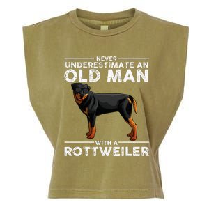 Rottweiler Designs For Dad Grandpa Rottie Lovers Garment-Dyed Women's Muscle Tee