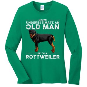 Rottweiler Designs For Dad Grandpa Rottie Lovers Ladies Long Sleeve Shirt