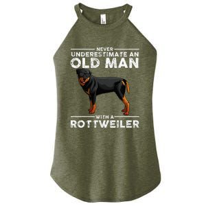 Rottweiler Designs For Dad Grandpa Rottie Lovers Women's Perfect Tri Rocker Tank