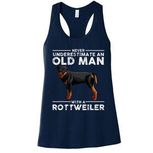 Rottweiler Designs For Dad Grandpa Rottie Lovers Women's Racerback Tank