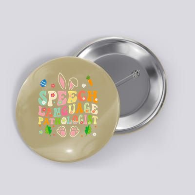 Retro Daisy Flower Speech Language Pathologist SLP Therapy Button
