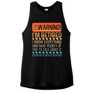 Retirement Design For Women Retiree Retired Ladies PosiCharge Tri-Blend Wicking Tank