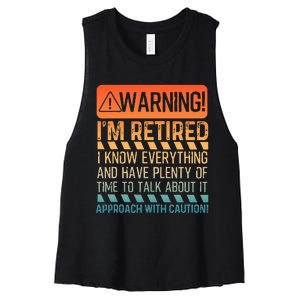 Retirement Design For Women Retiree Retired Women's Racerback Cropped Tank