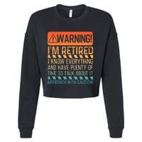 Retirement Design For Women Retiree Retired Cropped Pullover Crew