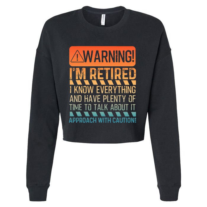 Retirement Design For Women Retiree Retired Cropped Pullover Crew