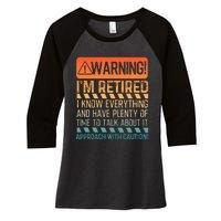 Retirement Design For Women Retiree Retired Women's Tri-Blend 3/4-Sleeve Raglan Shirt