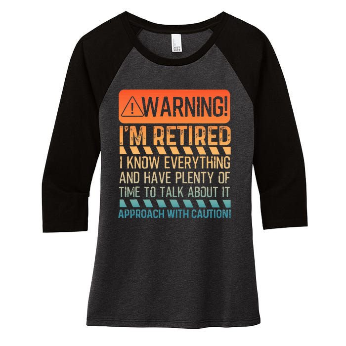 Retirement Design For Women Retiree Retired Women's Tri-Blend 3/4-Sleeve Raglan Shirt