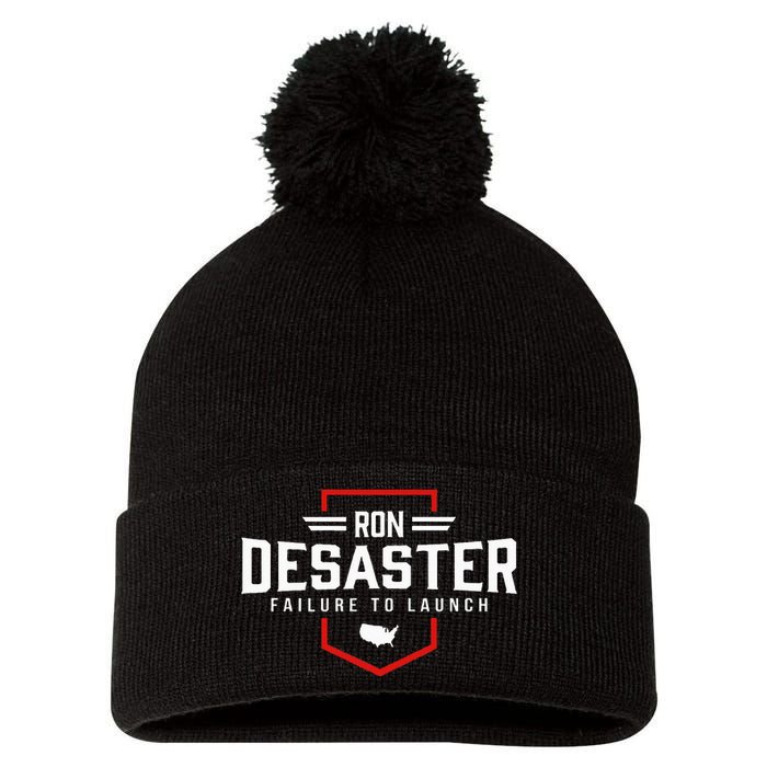 Ron DeSaster Failure To Launch Ron DeSantis 2024 Funny Meme Pom Pom 12in Knit Beanie