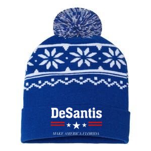 Ron Desantis For President 2024 Election Proud Republican USA-Made Snowflake Beanie