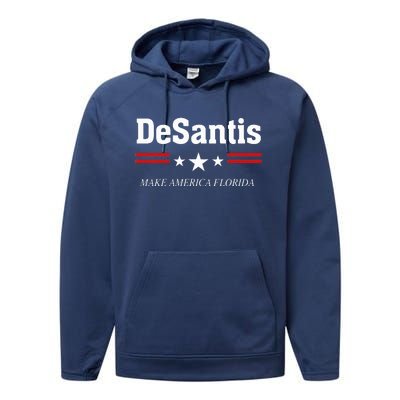 Ron Desantis For President 2024 Election Proud Republican Performance Fleece Hoodie