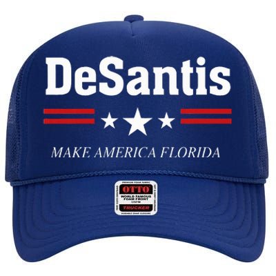 Ron Desantis For President 2024 Election Proud Republican High Crown Mesh Back Trucker Hat