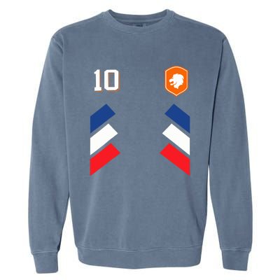 Retro10 Dutch Football Netherlands Soccer Netherlands Flag Garment-Dyed Sweatshirt