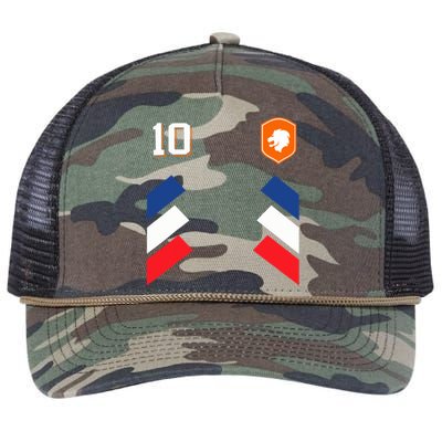 Retro10 Dutch Football Netherlands Soccer Netherlands Flag Retro Rope Trucker Hat Cap