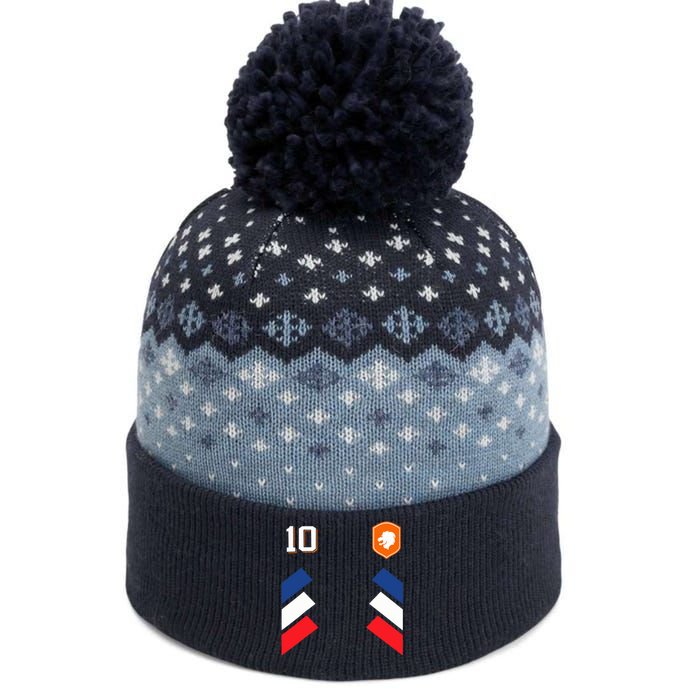 Retro10 Dutch Football Netherlands Soccer Netherlands Flag The Baniff Cuffed Pom Beanie