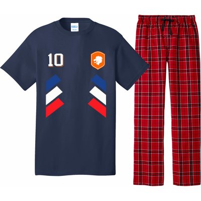 Retro10 Dutch Football Netherlands Soccer Netherlands Flag Pajama Set