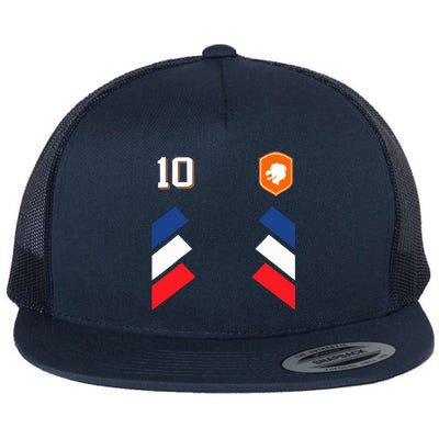 Retro10 Dutch Football Netherlands Soccer Netherlands Flag Flat Bill Trucker Hat