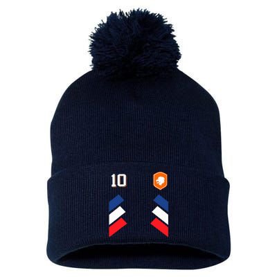 Retro10 Dutch Football Netherlands Soccer Netherlands Flag Pom Pom 12in Knit Beanie