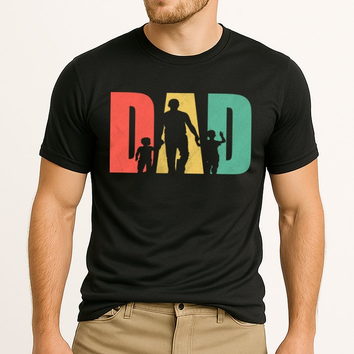Retro Dad Fathers Day Gift Cooling Performance Crew T-Shirt