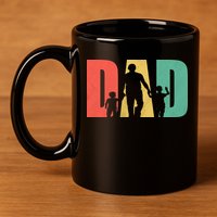 Retro Dad Fathers Day Gift 11oz C Handle Ceramic Mug