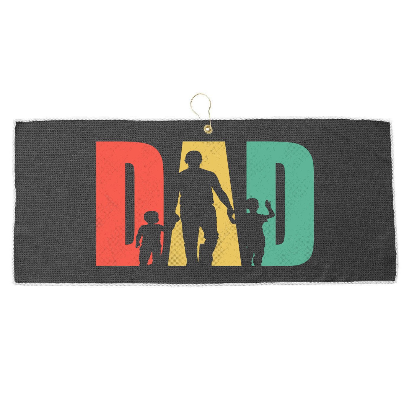 Retro Dad Fathers Day Gift Large Microfiber Waffle Golf Towel