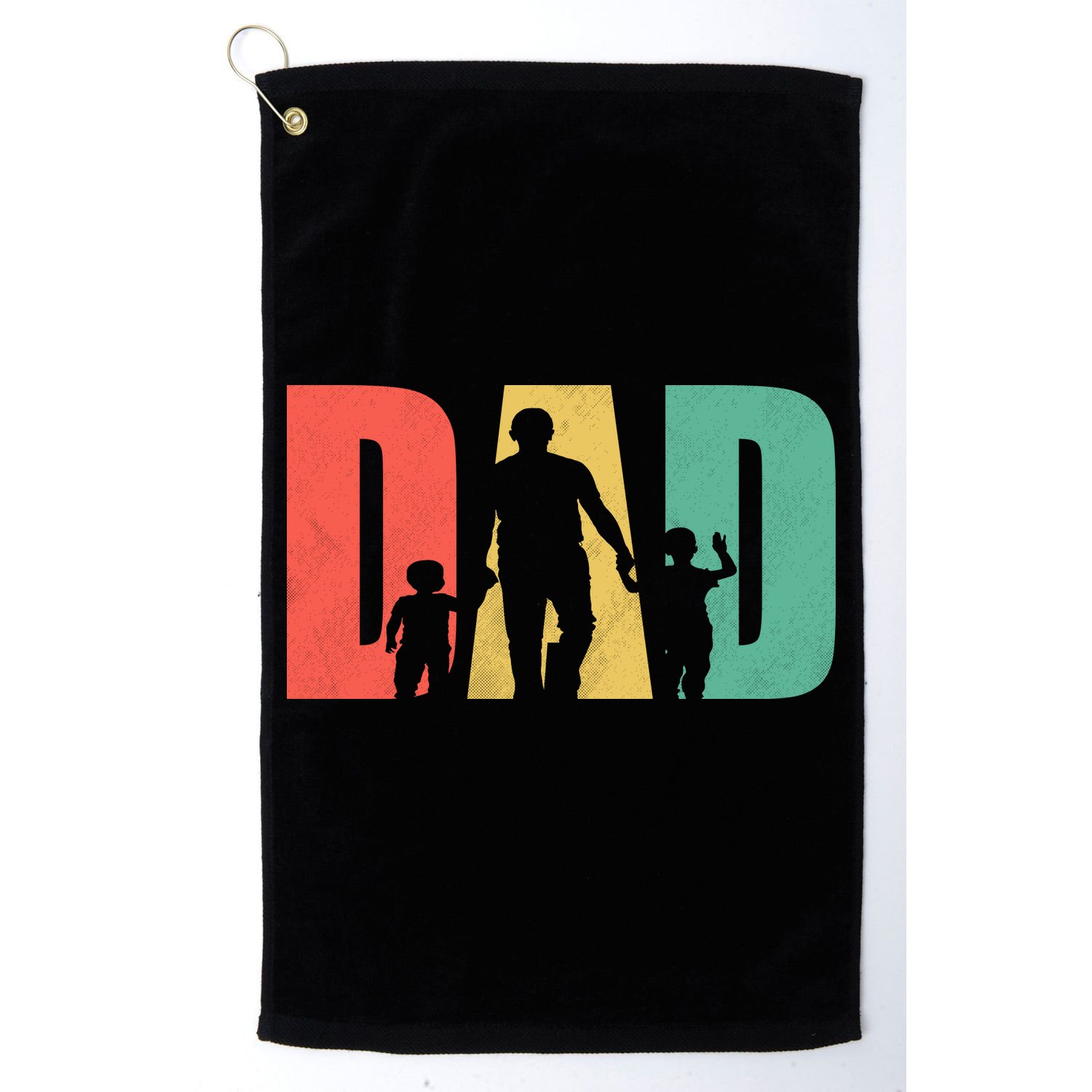 Retro Dad Fathers Day Gift Golf Towel