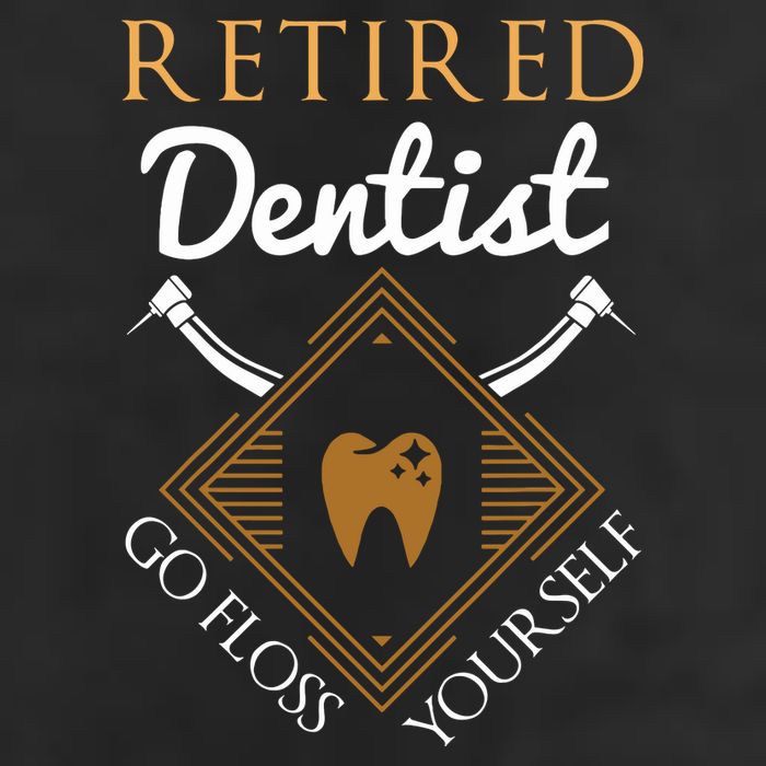 Retired Dentist Funny Dentist Retirement Gift 7 Panel Mesh Trucker Snapback Hat