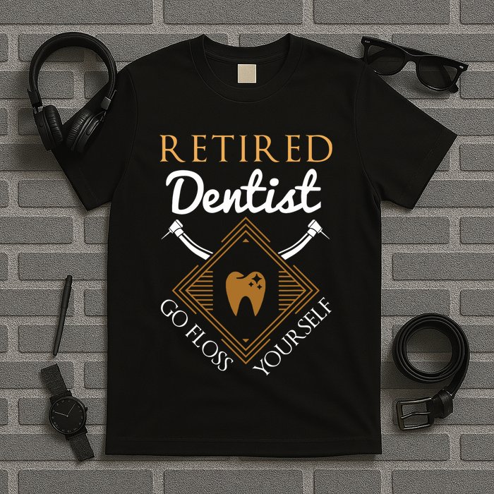 Retired Dentist Funny Dentist Retirement Gift T-Shirt