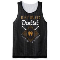 Retired Dentist Funny Dentist Retirement Gift Mesh Reversible Basketball Jersey Tank