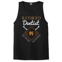 Retired Dentist Funny Dentist Retirement Gift PosiCharge Competitor Tank