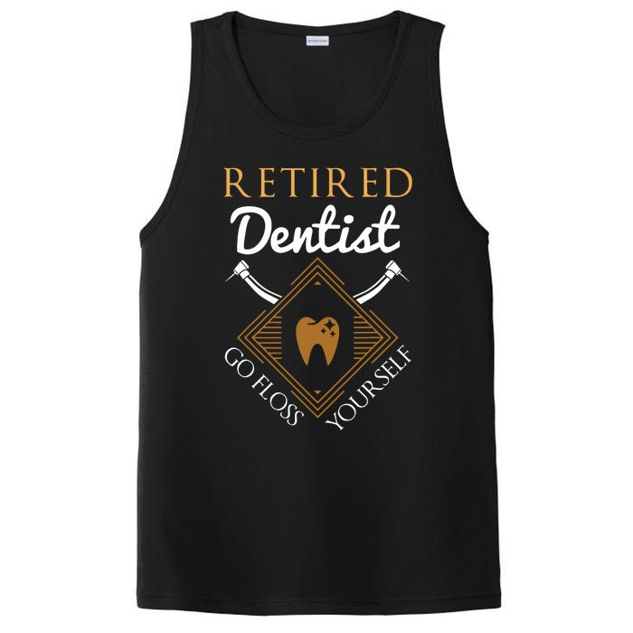 Retired Dentist Funny Dentist Retirement Gift PosiCharge Competitor Tank