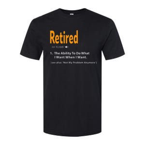 Retired Definition Funny Retirement Gag Gift Softstyle CVC T-Shirt