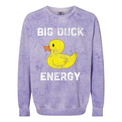 Rubber Ducky Funny Meme Big Duck Energy Colorblast Crewneck Sweatshirt