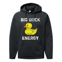 Rubber Ducky Funny Meme Big Duck Energy Performance Fleece Hoodie