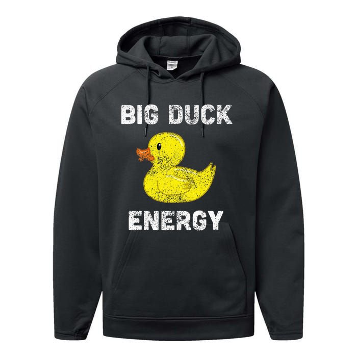 Rubber Ducky Funny Meme Big Duck Energy Performance Fleece Hoodie