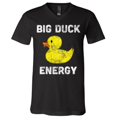 Rubber Ducky Funny Meme Big Duck Energy V-Neck T-Shirt