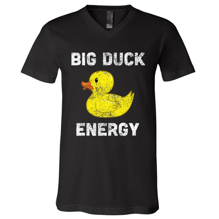 Rubber Ducky Funny Meme Big Duck Energy V-Neck T-Shirt