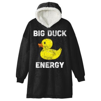 Rubber Ducky Funny Meme Big Duck Energy Hooded Wearable Blanket